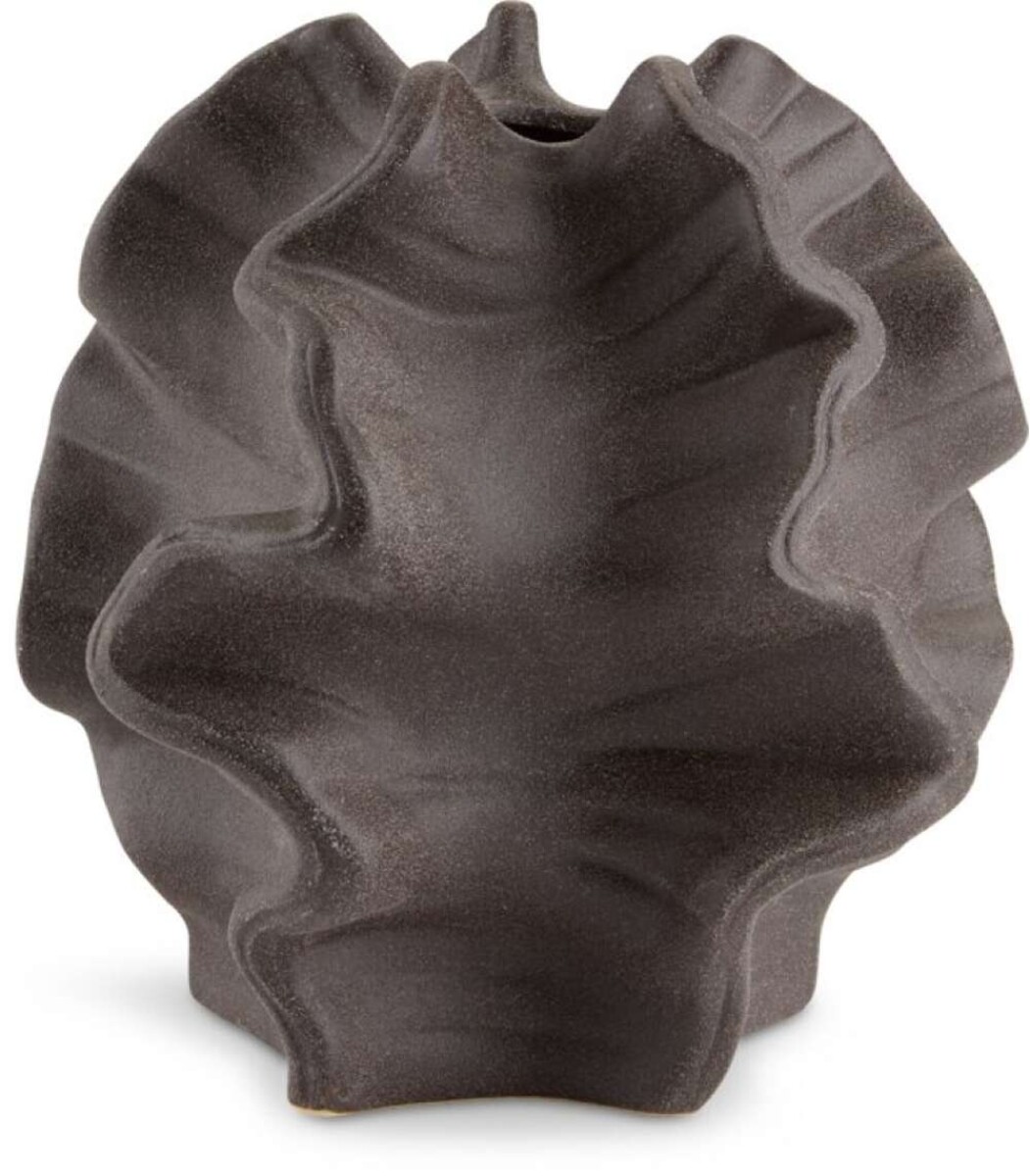 Jarrón VILHELM H18cm oscuro marrón - Marrón oscuro 