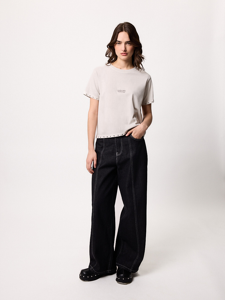 T-SHIRT M/C CIELITO DIXIE Gris Claro