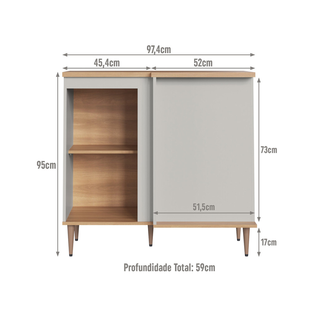Módulo bajo de esquina recta Alice color Arenas Módulo Bajo De Esquina Recta Alice Color Arenas
