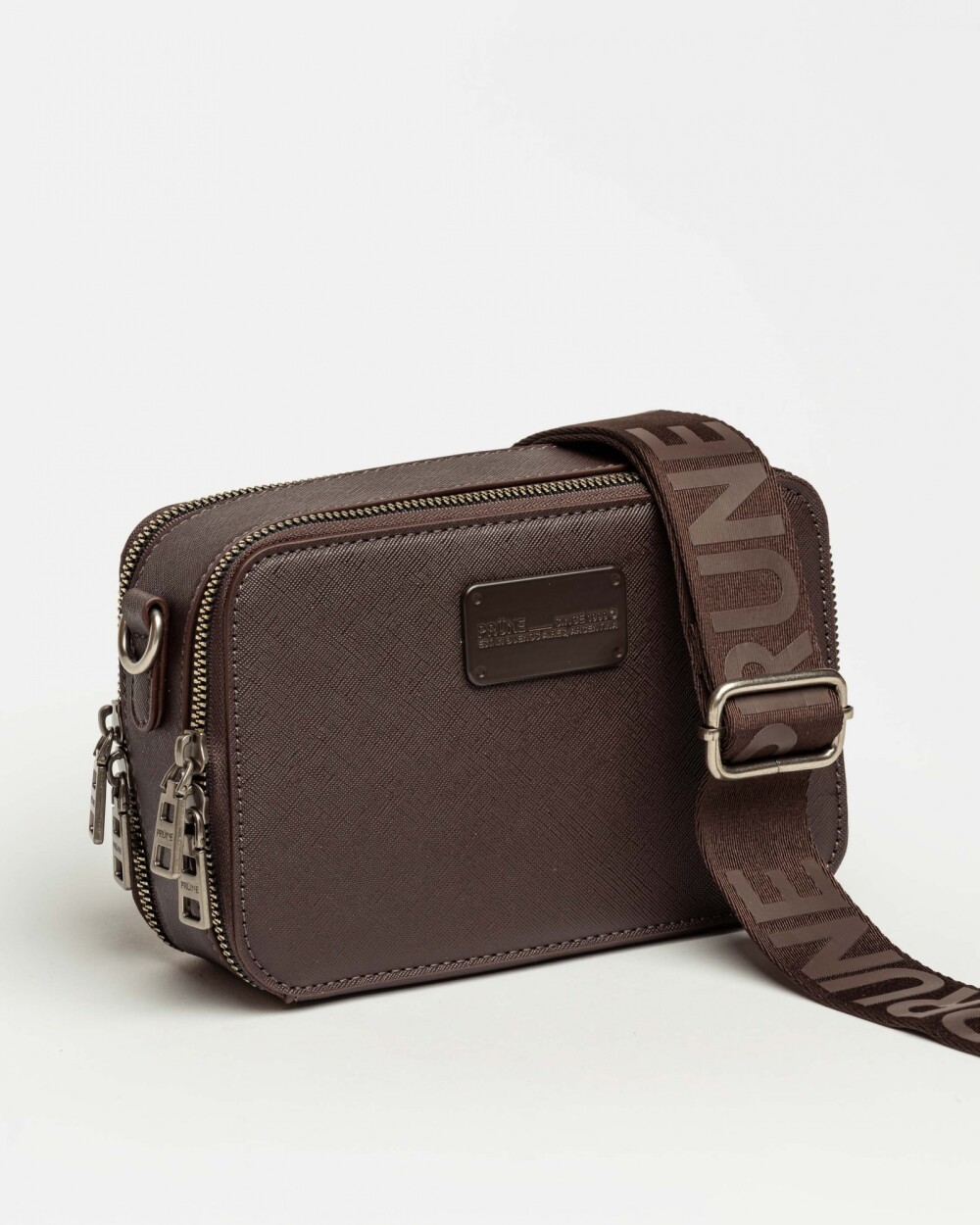 Bandolera New Penny en efecto cuero zaffiano Pistacho