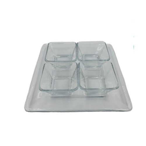 Fuente para servir 4 piezas de bowls elegantes Fuente para servir 4 piezas de bowls elegantes
