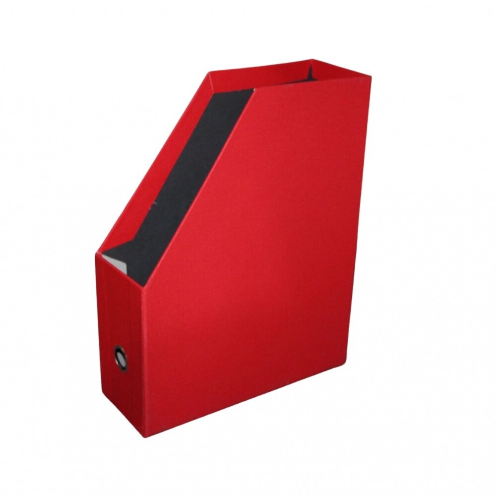 CAJA DE CARTON FORRADA COLOR ROJO