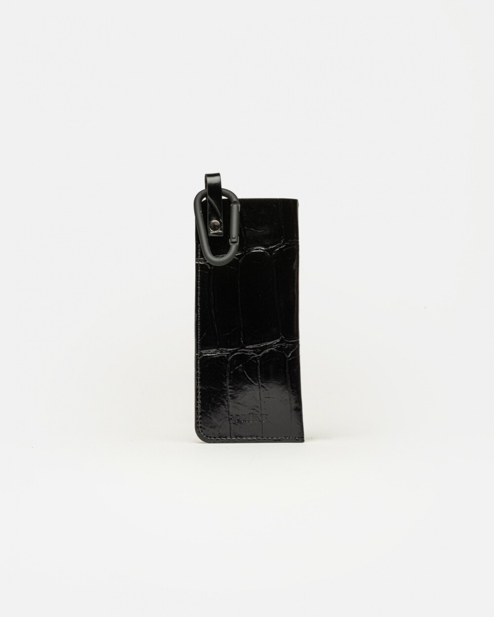 Estuche Ruby en cuero grabado croco Negro