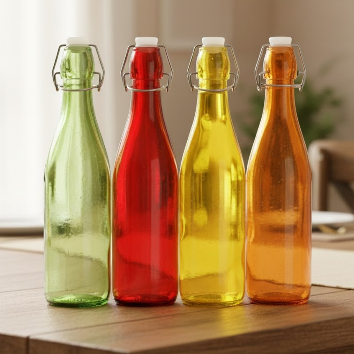 Botella vidrio 500 ml hermética - SURTIDO 