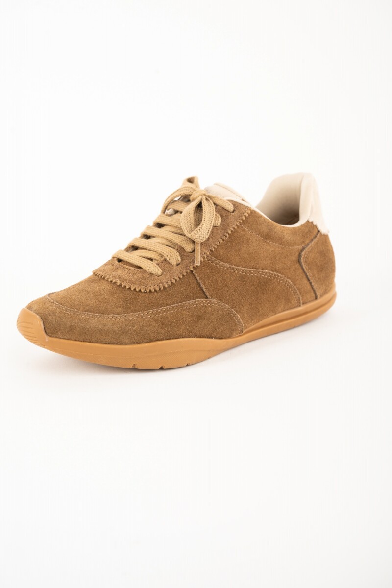 Zapatilla Gamuza Camel