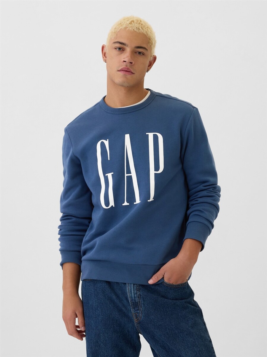 Buzo Deportivo Logo Gap Hombre - Blue Shade 