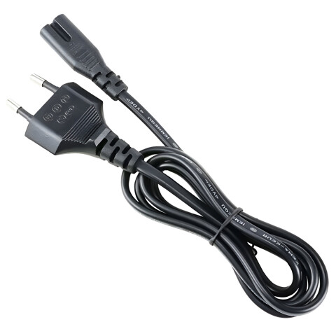 Cable De Poder Tipo 8 Para Laptop Impresora Lampara Radio Color Negro