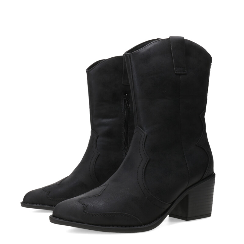 Bota de Mujer Miss Carol LITER tejana media Negro