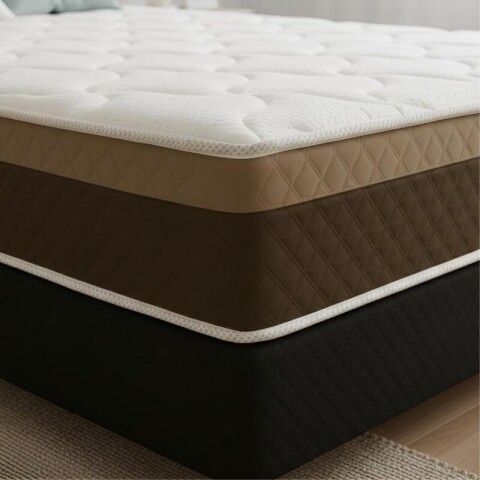 Sommier con Resortes Pocket Espuma Alta Densidad y Eurotop Soporte 130 Kg Queen 158 cm de Ancho