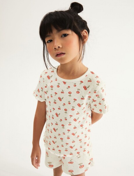 BLUSA INFANTIL ESTAMPADA BEIGE