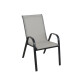 Silla de exterior Textilina Sling de acero crudo Silla de exterior Textilina Sling de acero crudo