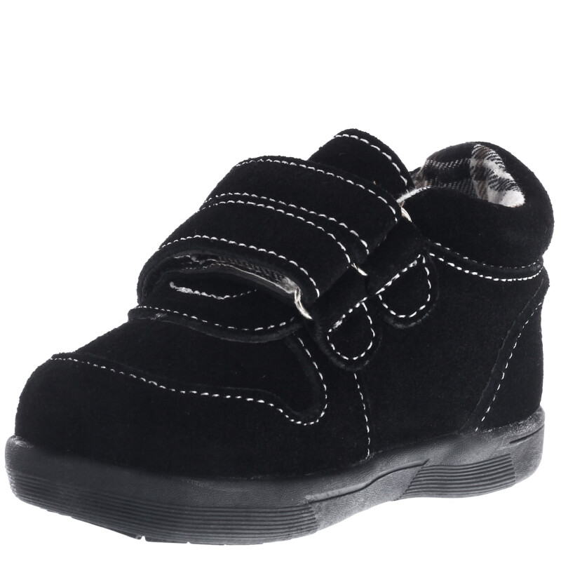 Zapatos de Niño Croco Kids TEO con doble velcro Negro