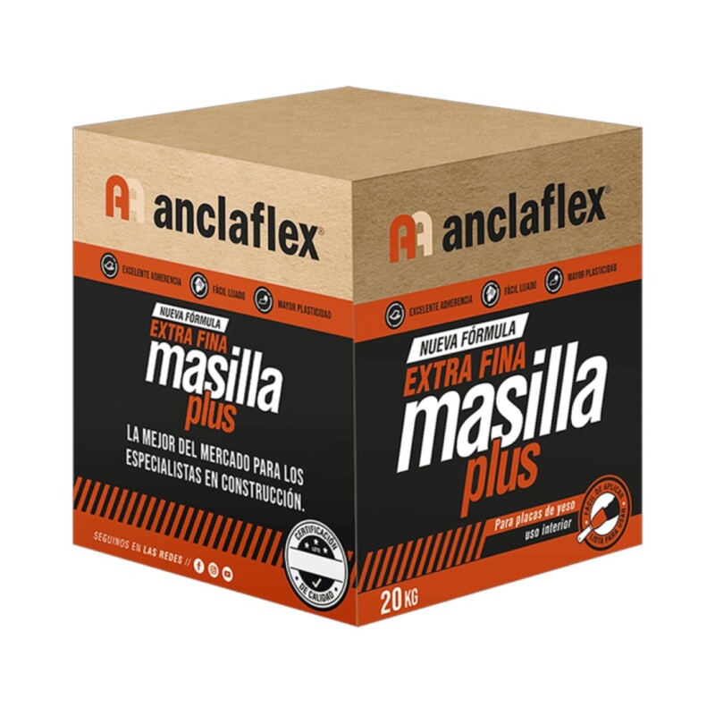 Masilla para yeso Anclaflex 20Kg (caja) Masilla para yeso Anclaflex 20Kg (caja)