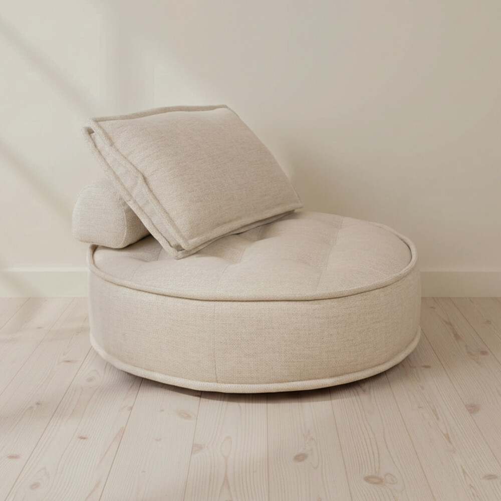 SOFÁ GIRATORIO 1 CUERPO TELA-PREMIUM NATURAL-BEIGE ELEMENT NATURAL