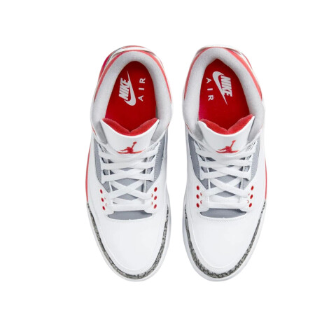 AIR JORDAN RETRO 3 FIRE RED White