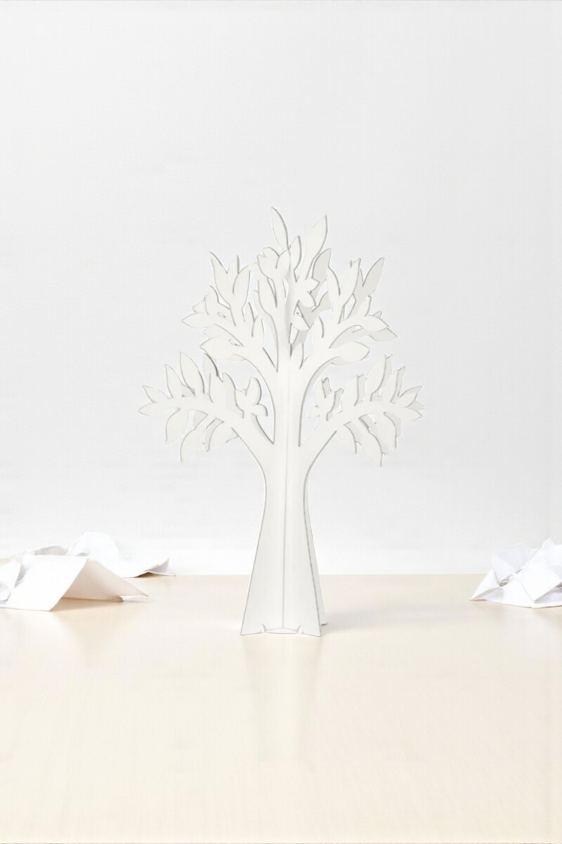 Árbol cartón Olmo 58,5 cm - Blanco 