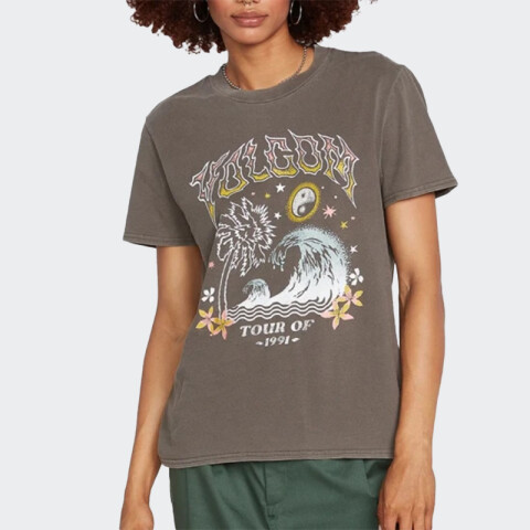 Remera Volcom Lock It Up Tee Marrón