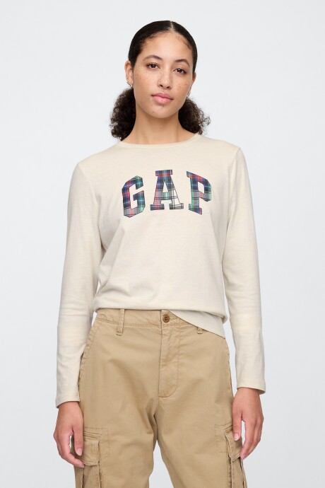 Remera Logo Gap Manga Larga Mujer Chino