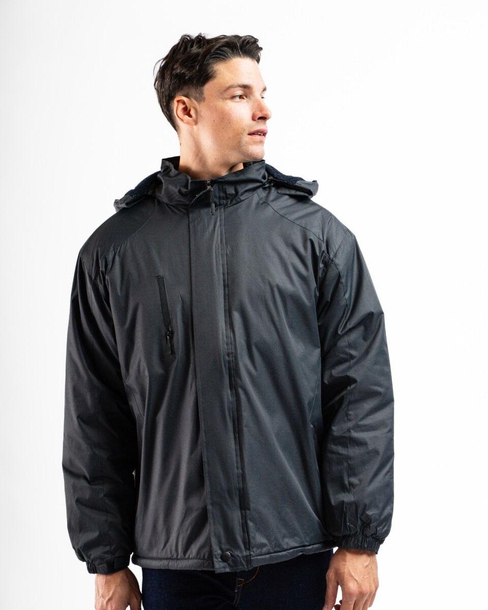 Campera de Lluvia con Forro - Negro 