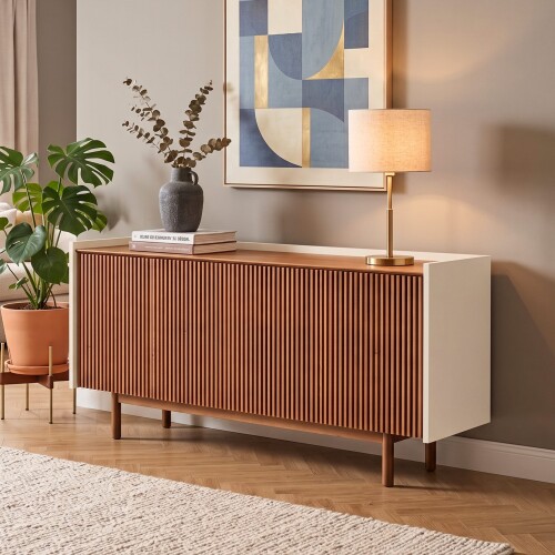 Aparador Buffet Dune Ripiado 1.8 - Linea Manhattan Off White