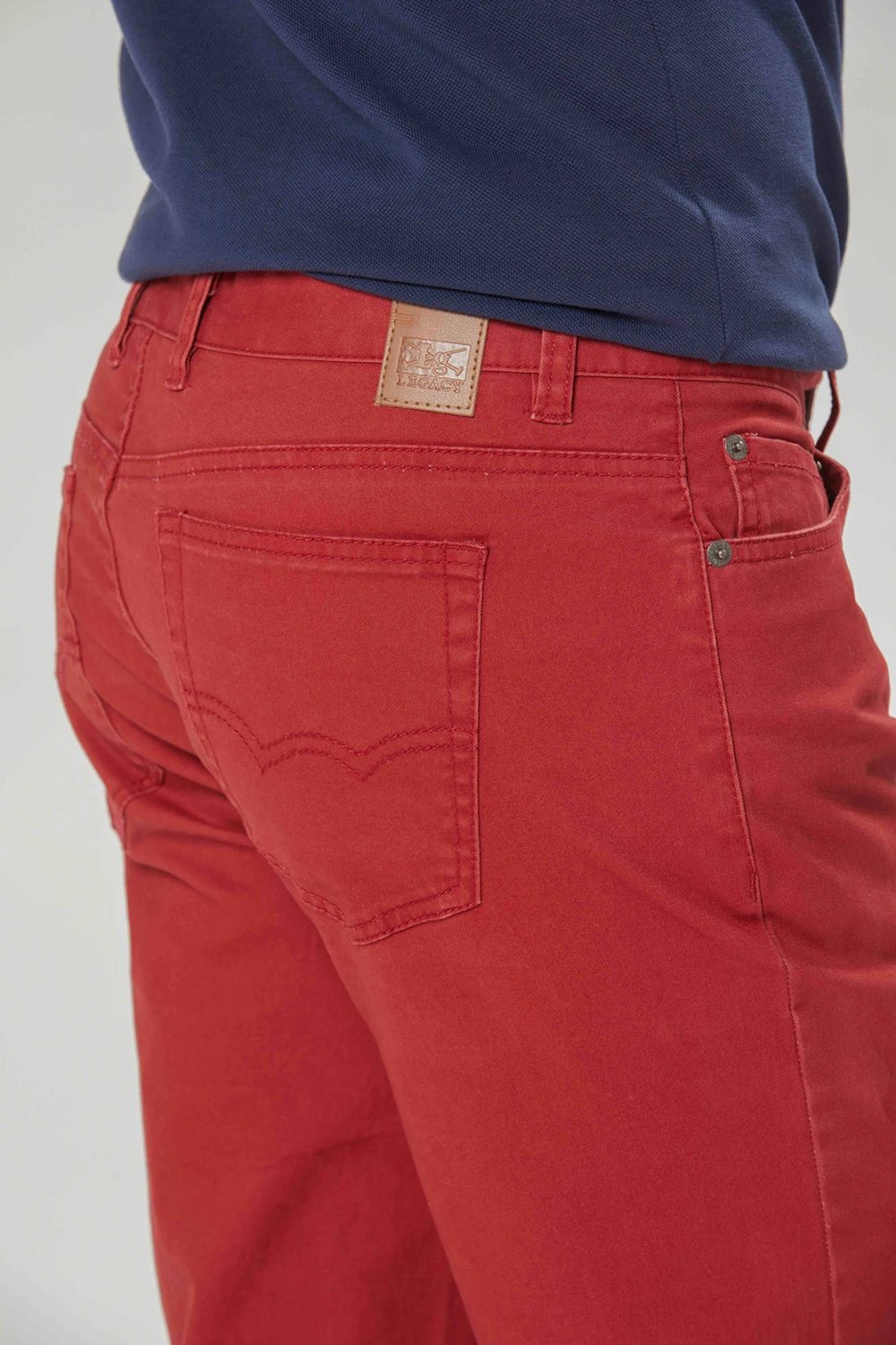 PANTALÓN 5 BOLSILLOS CON SPANDEX Bordeau