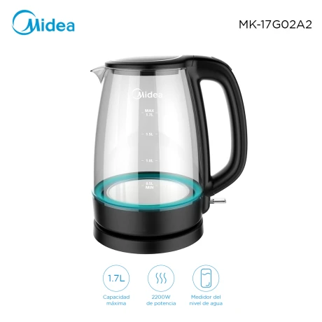 Jarra eléctrica Midea 1.7L Vidrio MK-17G02A2 001