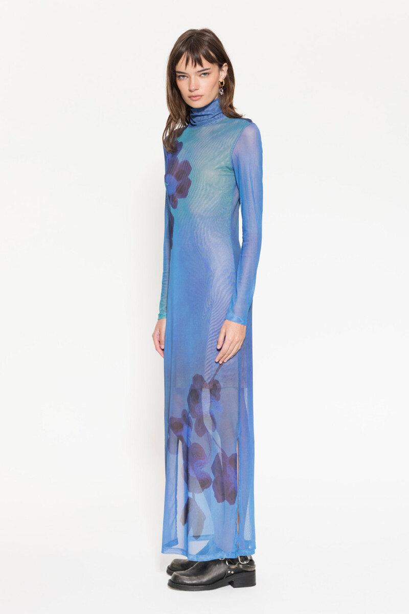 VESTIDO GARDEN Azul
