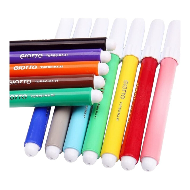Marcadores Giotto Bebé 12 Colores Súper Lavables Marcadores Giotto Bebé 12 Colores Súper Lavables
