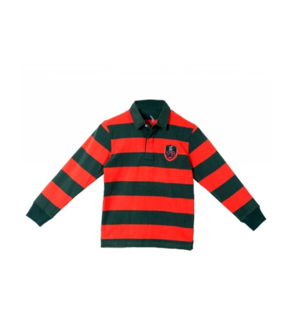 Remera Polo Rayada St. Brendan`s Naranja / Verde
