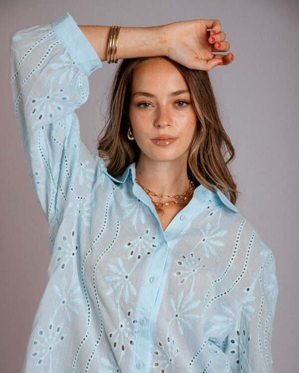 Camisa Lucienne celeste