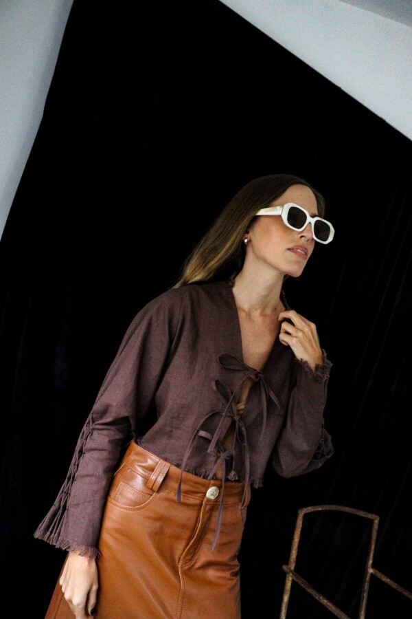 Smock Shirt Chocolate