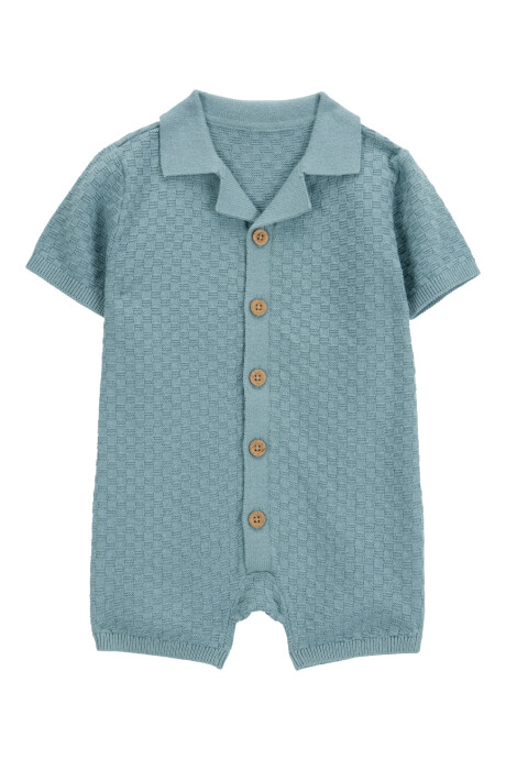 Monito corto de algodón, tejido, azul Sin color