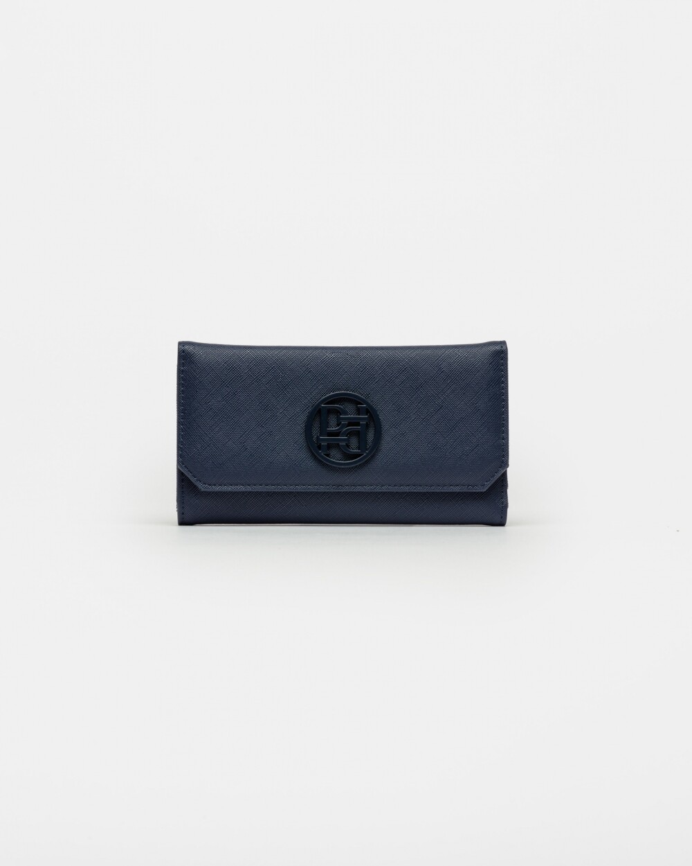 Billetera P&P En Efecto Cuero Zaffiano Azul