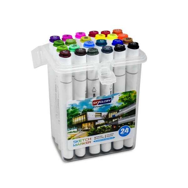 Marcador Doble 24 Colores en Caja Marcador Doble 24 Colores en Caja