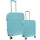 Valija Rígida Set X2 Resistente 20'' y 24'' 4 Ruedas Celeste
