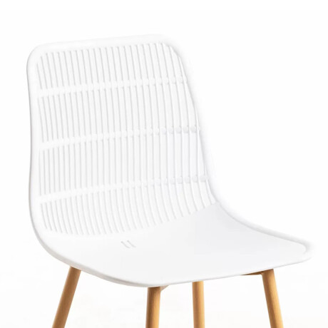 Silla Eames Alaska Kit x2 Blanco · Patas de Metal con simil Madera
