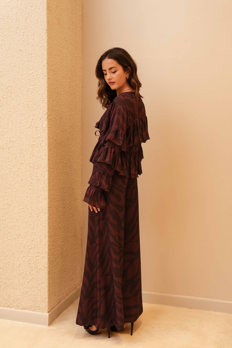 PANTALON SERENA ROUGE NATURAL ZEBRA PANTALON SERENA ROUGE NATURAL ZEBRA