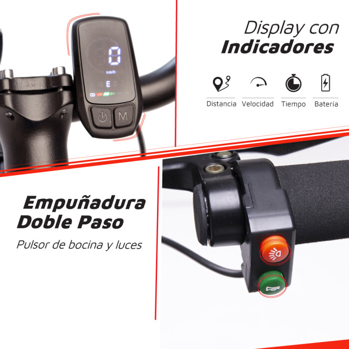 Bicicleta Eléctrica Rodado 26 Cuadro Aluminio Negra Bicicleta Eléctrica Rodado 26 Cuadro Aluminio Negra