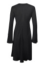 NICOLE V-NECK MIDI DRESS Negro