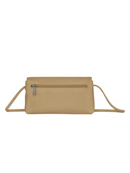 Longchamp -Cartera pequeña de Cuero, Roseau Essential Negro Opaco