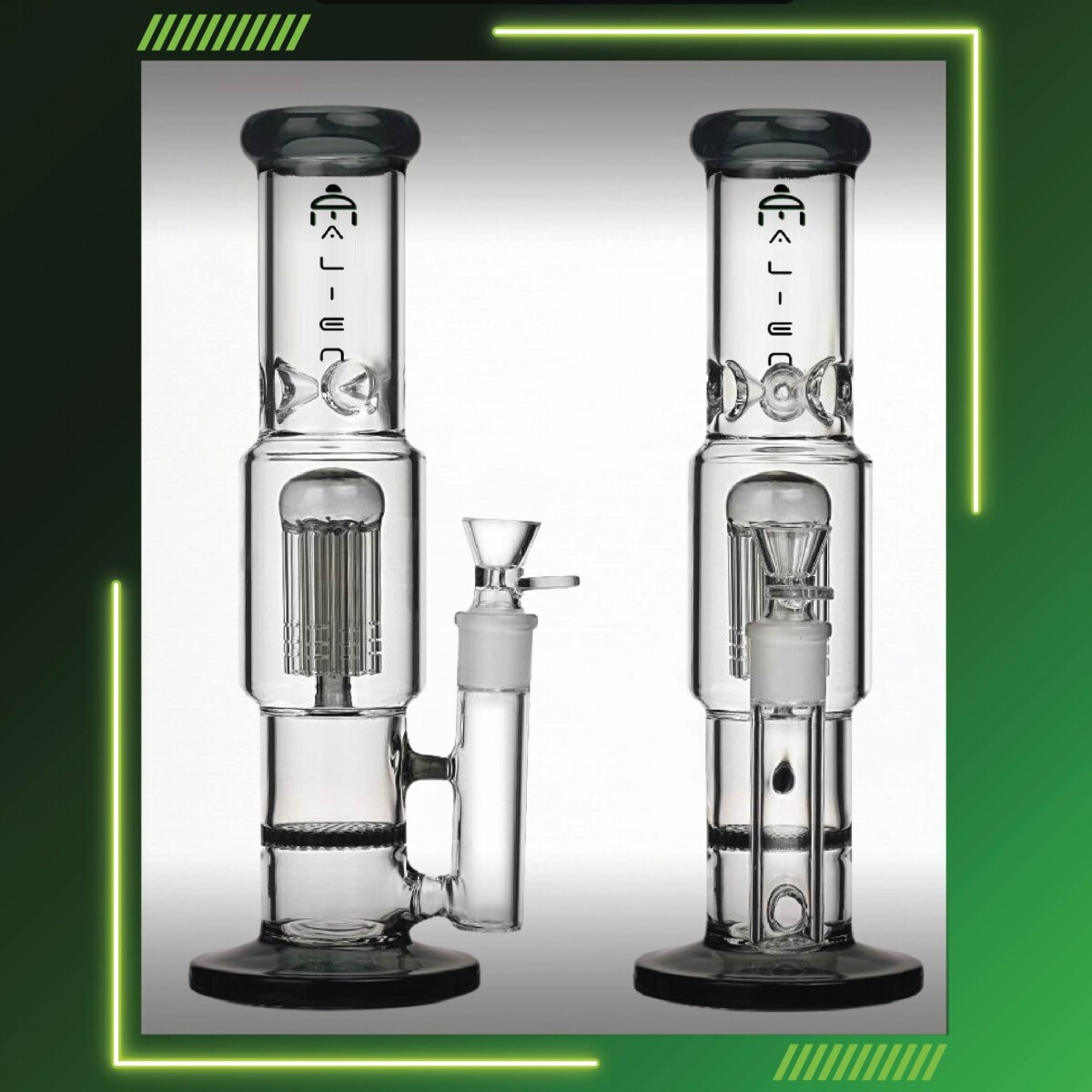 BONG ALIEN C/PERC 8 BRAZOS Y PANEL DE MIEL 28CM - AL1132 
