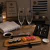 Combo Facu Set para Sushi, Set de 2 Copas de Cristal de Champagne y Set 2 Dips Salsa Soja Combo Facu Set para Sushi, Set de 2 Copas de Cristal de Champagne y Set 2 Dips Salsa Soja