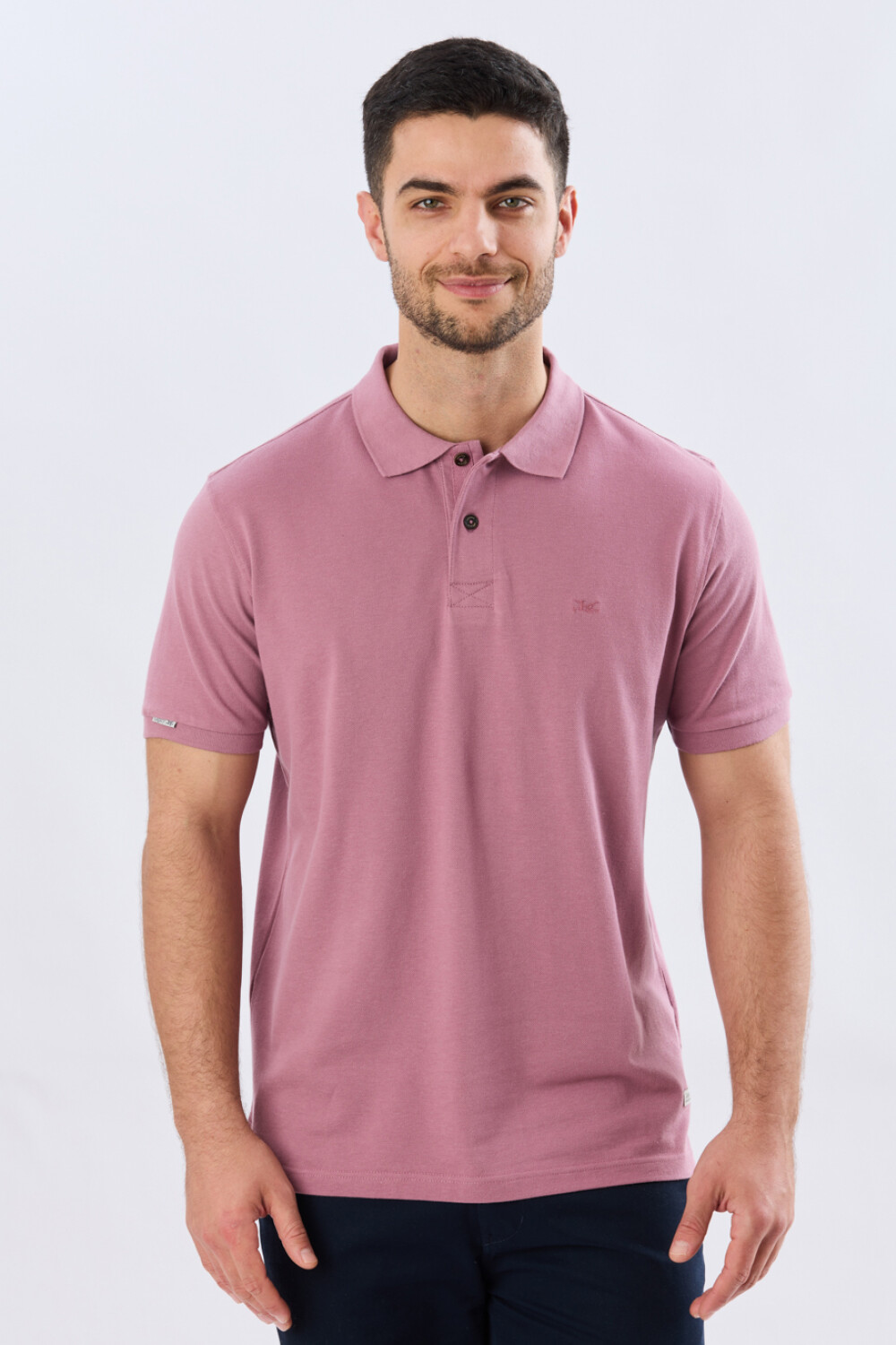 REMERA POLO LISA PIQUÉ Rosa Oscuro