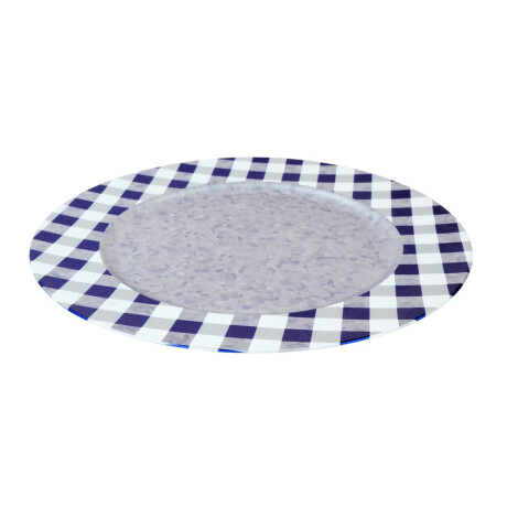 Plato de plastico guarda cuadrille azul Plato de plastico guarda cuadrille azul