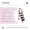 Escalera Tijera 4 Escalones De metal/plastico Rojo/Negro