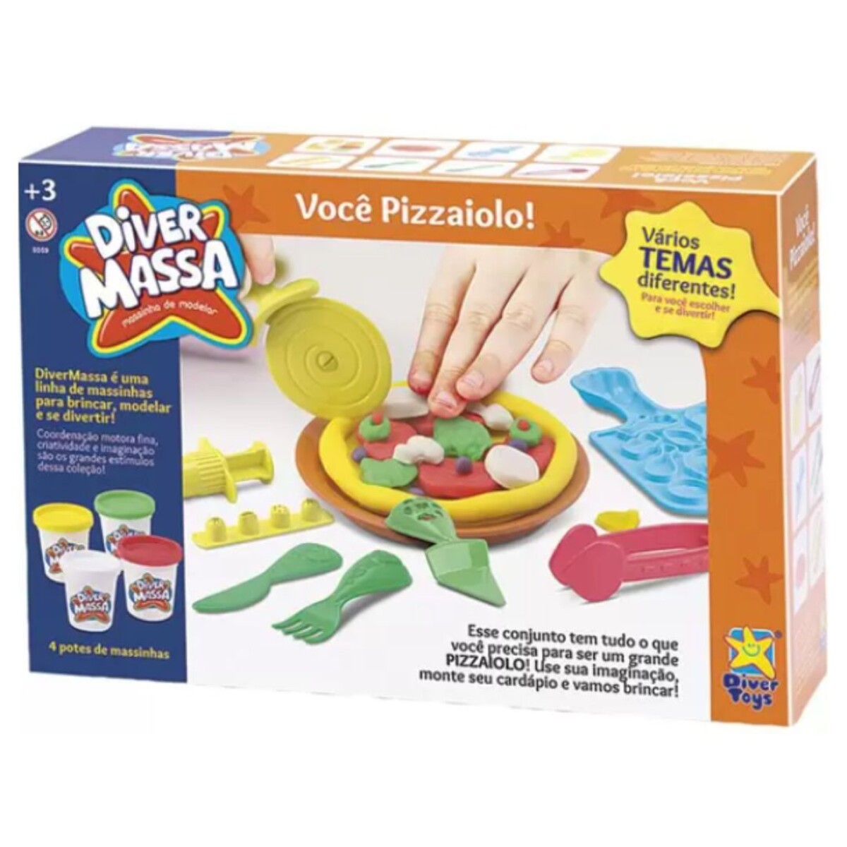 Set Diver Massa Pizza Incluye 4 Potes - 001 