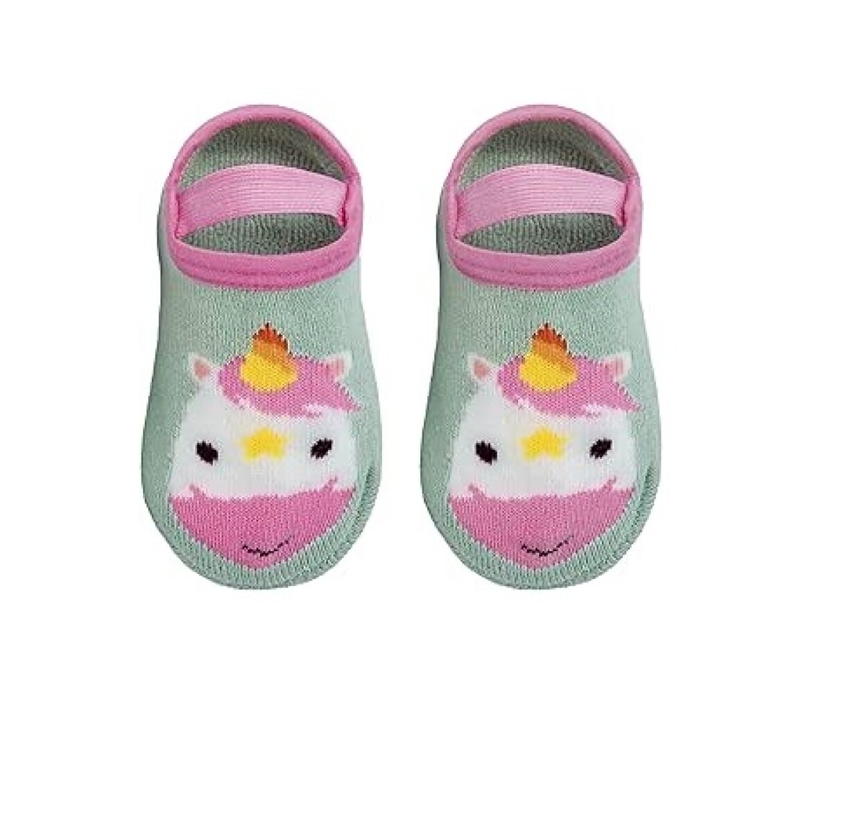 Set medias Anti deslizante Unicornio Verde 