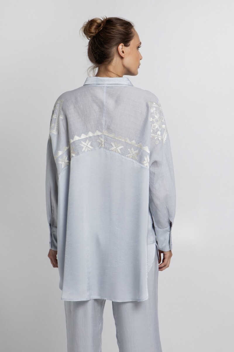 CAMISA BORDADA Gris