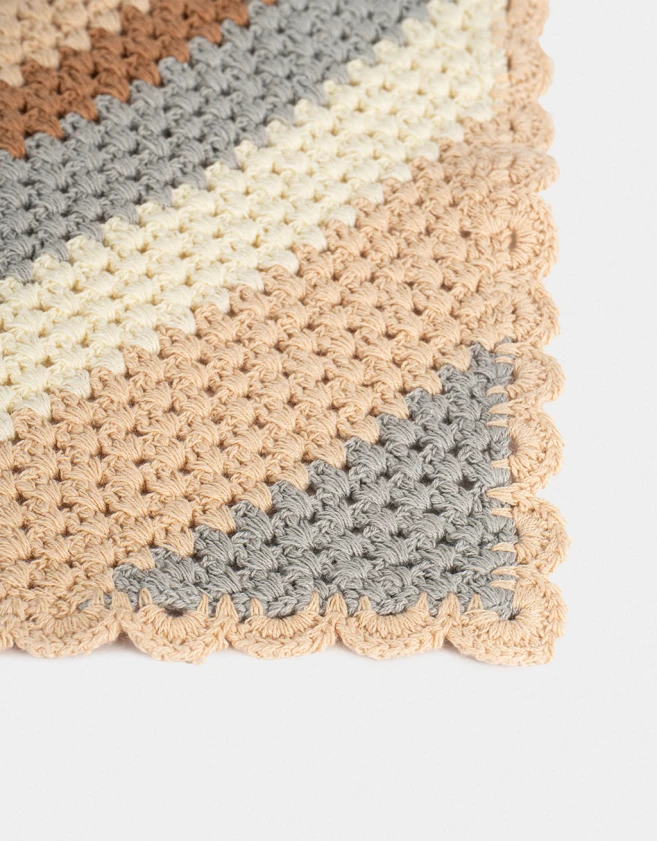 Vinchas Textiles Tejida Vincha Tejido Rayas - Combinacion Tricolor