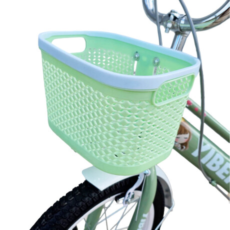 Bicicleta Paseo R16 Infantil Niña C/ Canasto y Accesorios Verde